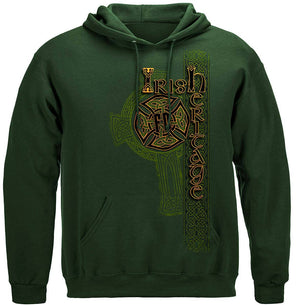 More Picture, Irish Firefighter Gold Cross Premium T-Shirt