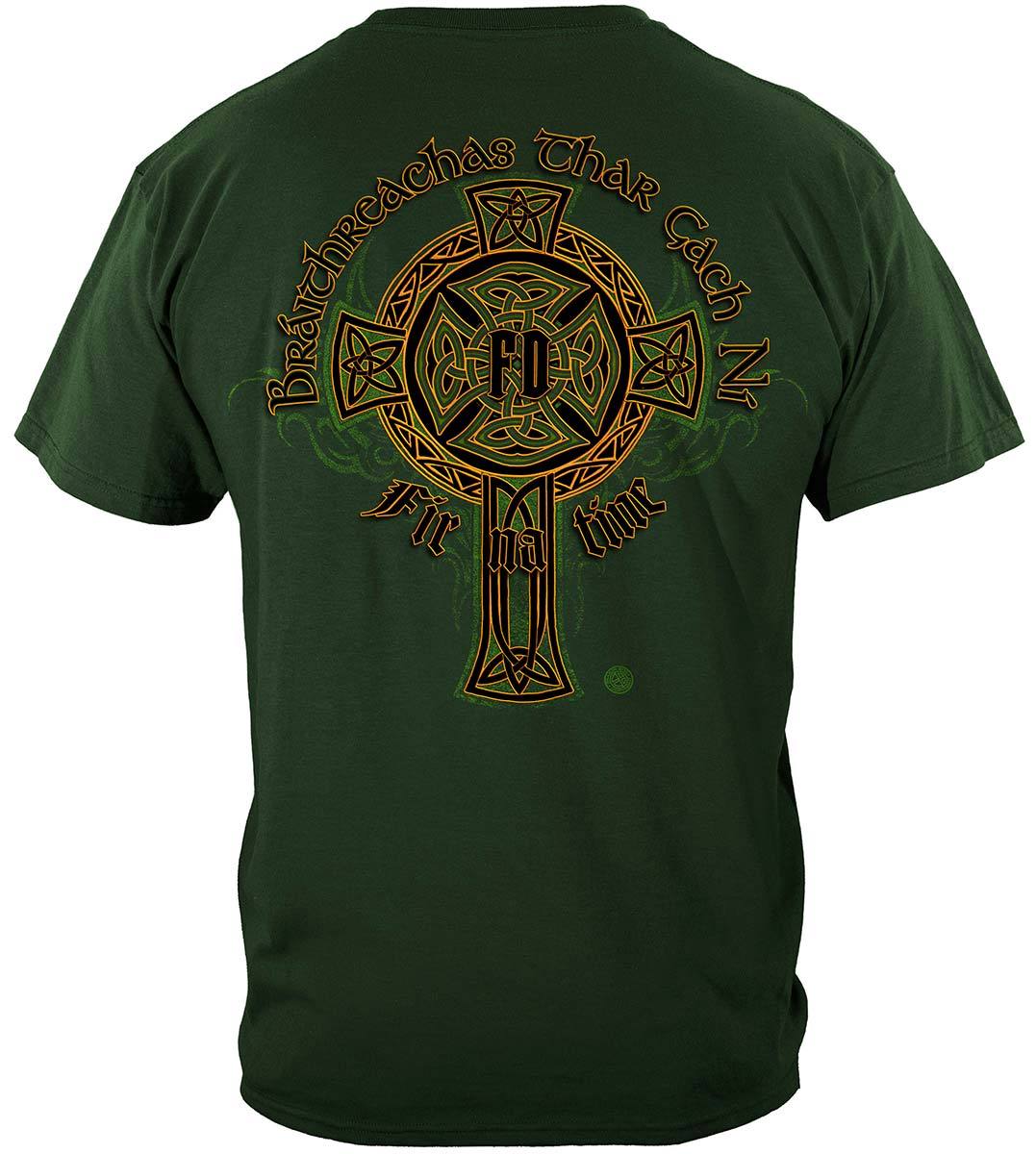 Irish Firefighter Gold Cross Premium T-Shirt