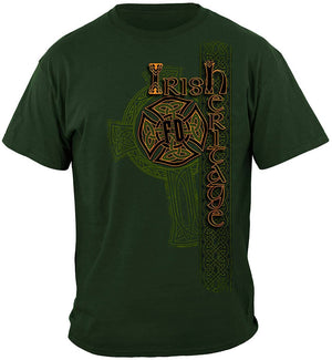 More Picture, Irish Firefighter Gold Cross Premium T-Shirt