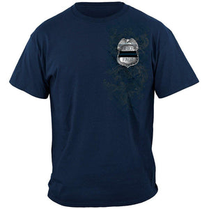 More Picture, Policeman's Chrome Badge With Policeman's Prayer Premium Long Sleeves