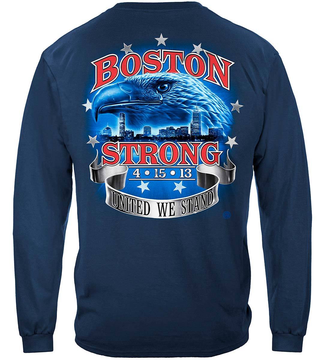 United We Stand Boston Strong Premium Hooded Sweat Shirt
