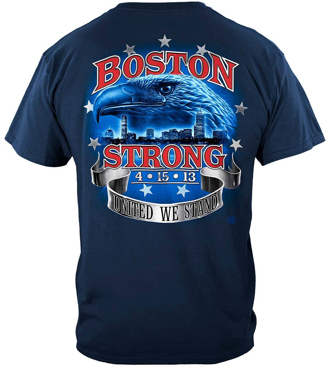 United We Stand Boston Strong Premium Hooded Sweat Shirt