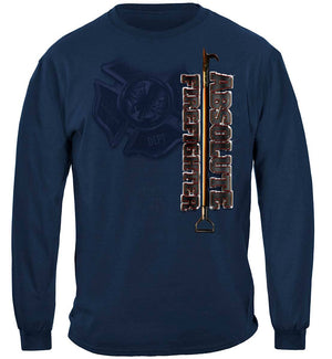 More Picture, Absolute Firefighter Blue Print Premium T-Shirt