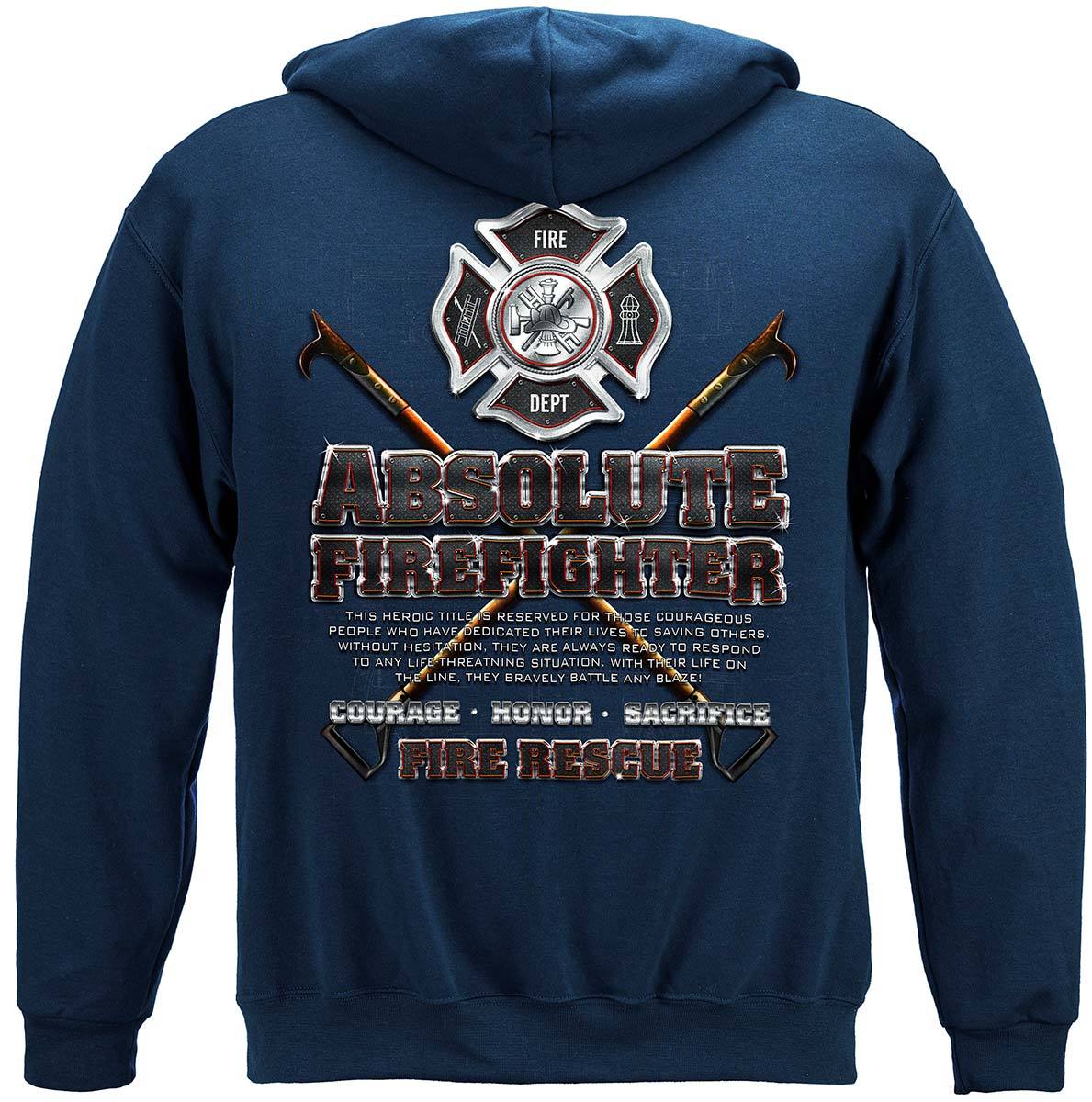 Absolute Firefighter Blue Print Premium Long Sleeves