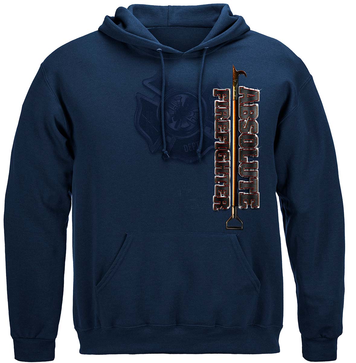 Absolute Firefighter Blue Print Premium Hooded Sweat Shirt