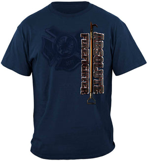 More Picture, Absolute Firefighter Blue Print Premium Long Sleeves