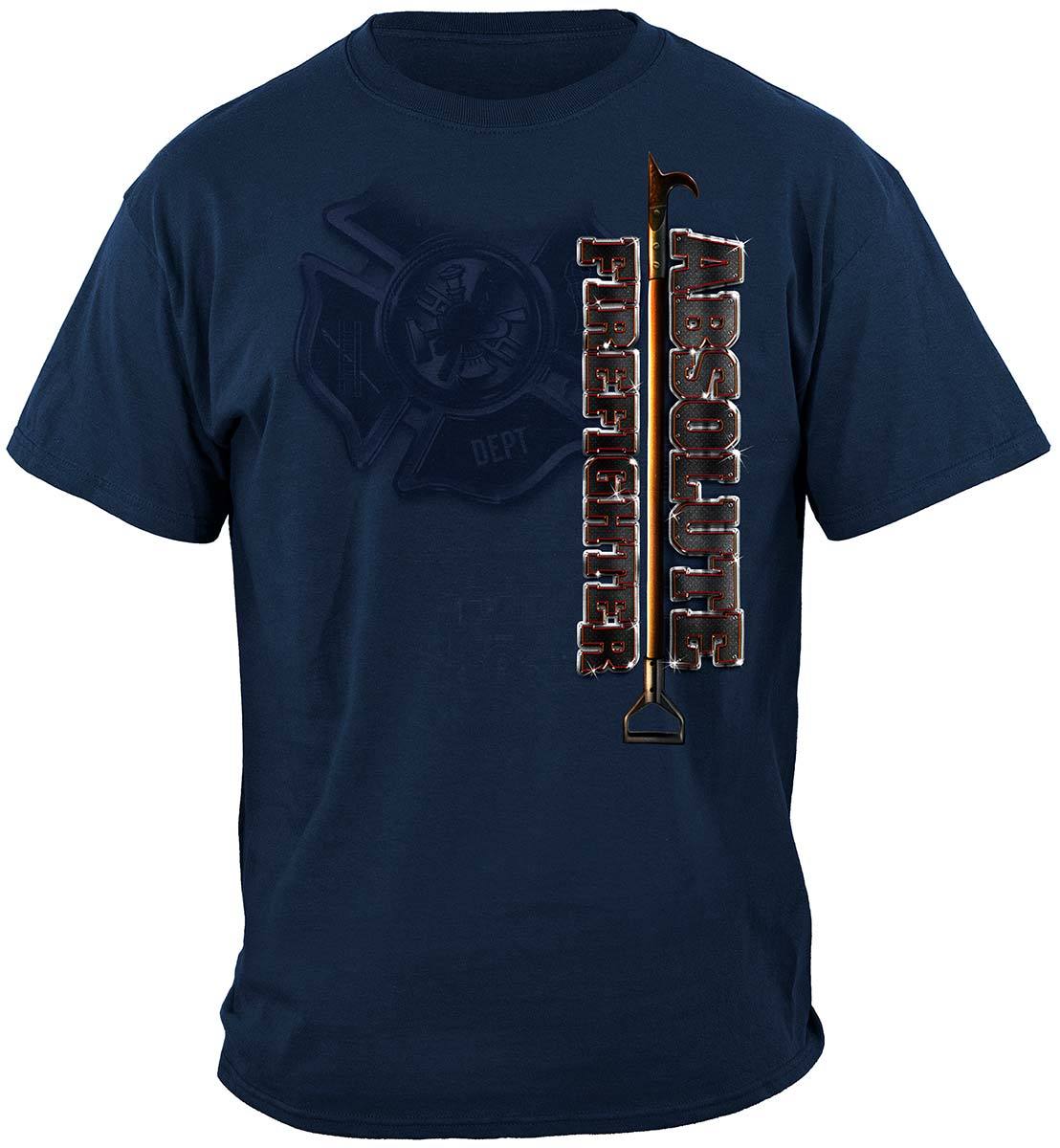 Absolute Firefighter Blue Print Premium Hooded Sweat Shirt