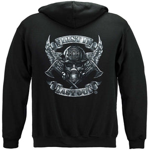 More Picture, Steel Fire Wings With Foil Stamp Premium Hooded Sweat Shirt
