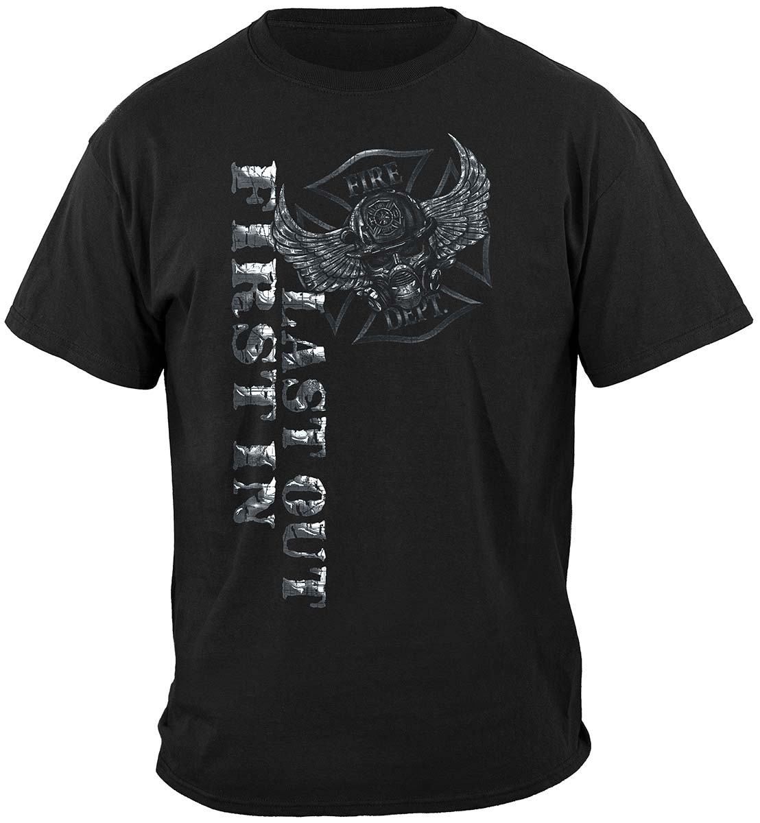 Steel Fire Wings With Foil Stamp Premium T-Shirt