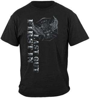 More Picture, Steel Fire Wings With Foil Stamp Premium T-Shirt