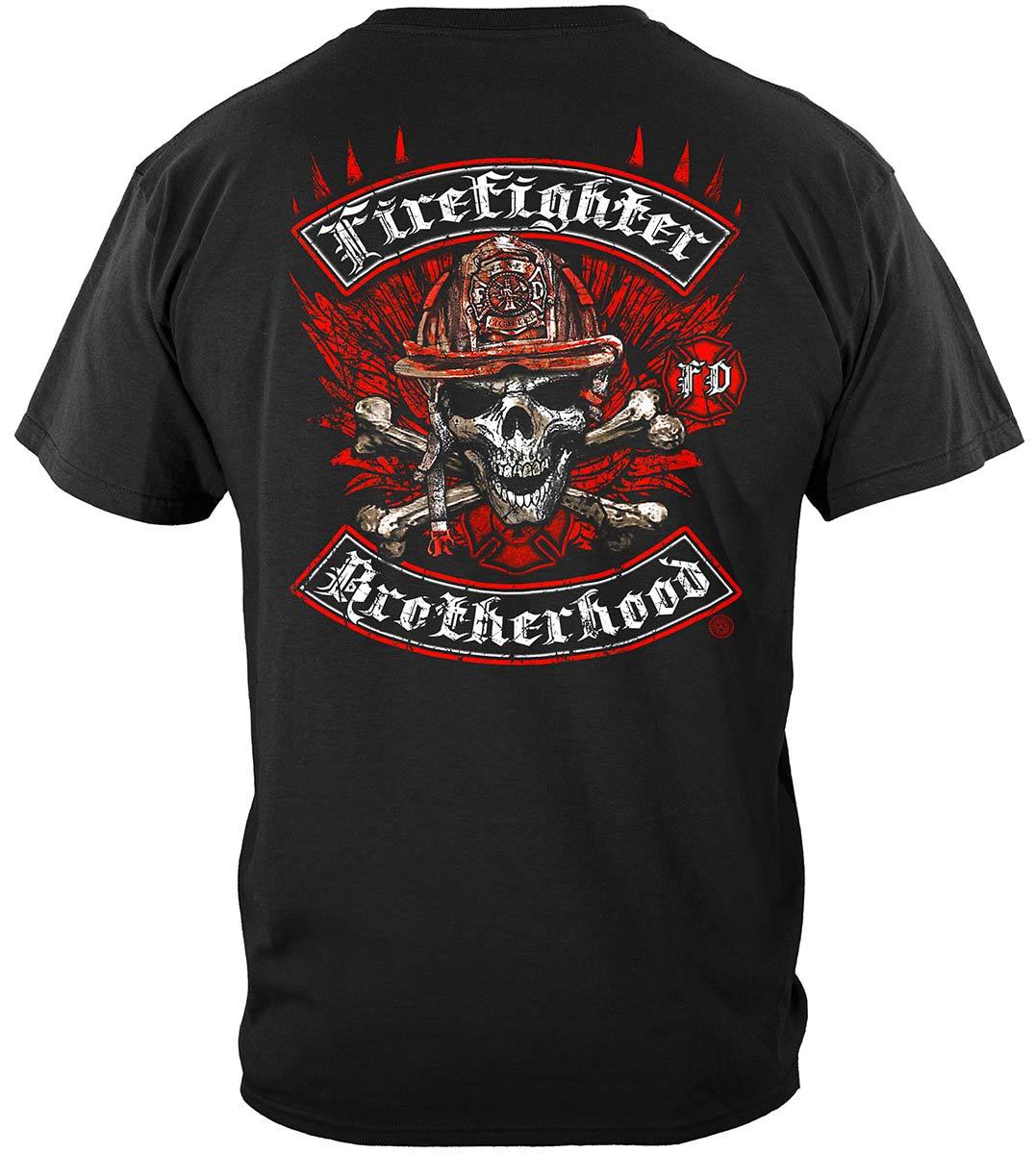 Firefighter Biker Cross Bones Premium T-Shirt