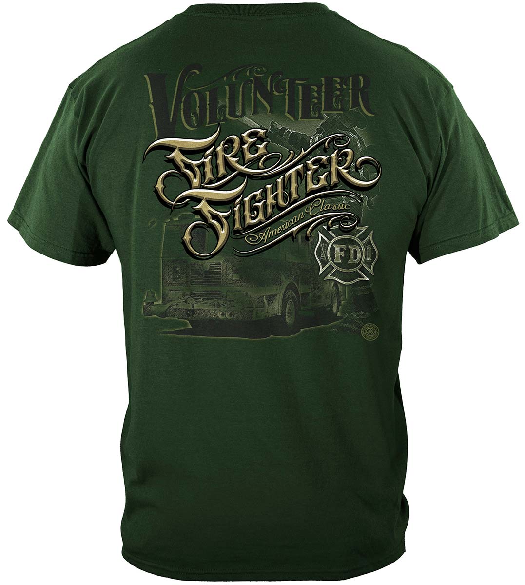 Firefighter Volunteer American Classic Premium T-Shirt