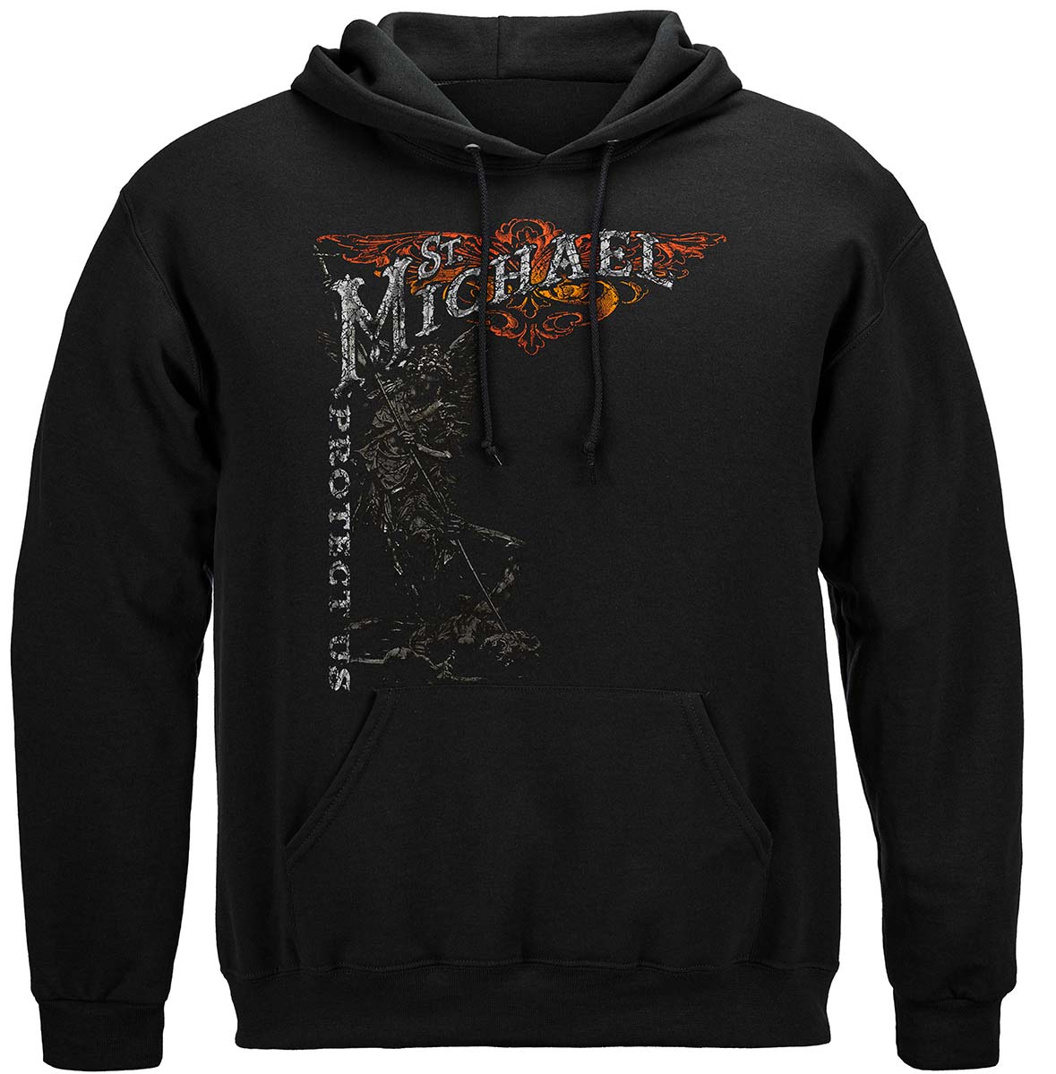 Firefighter St. Michael&#39;s Protect Us Silver Foil Premium T-Shirt