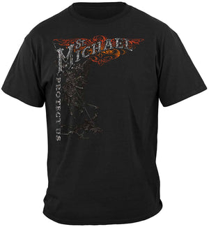 More Picture, Firefighter St. Michael's Protect Us Silver Foil Premium Long Sleeves