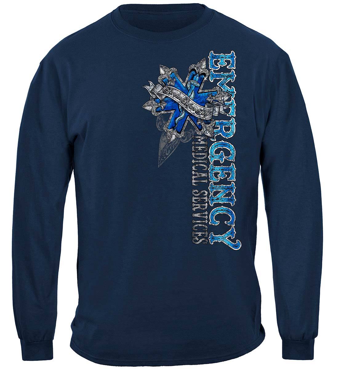 EMS Steel Silver Foil Premium Hooded Sweat Shirt