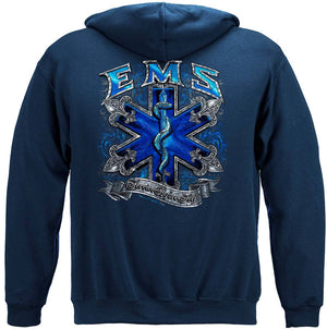 More Picture, EMS Steel Silver Foil Premium Hooded Sweat Shirt