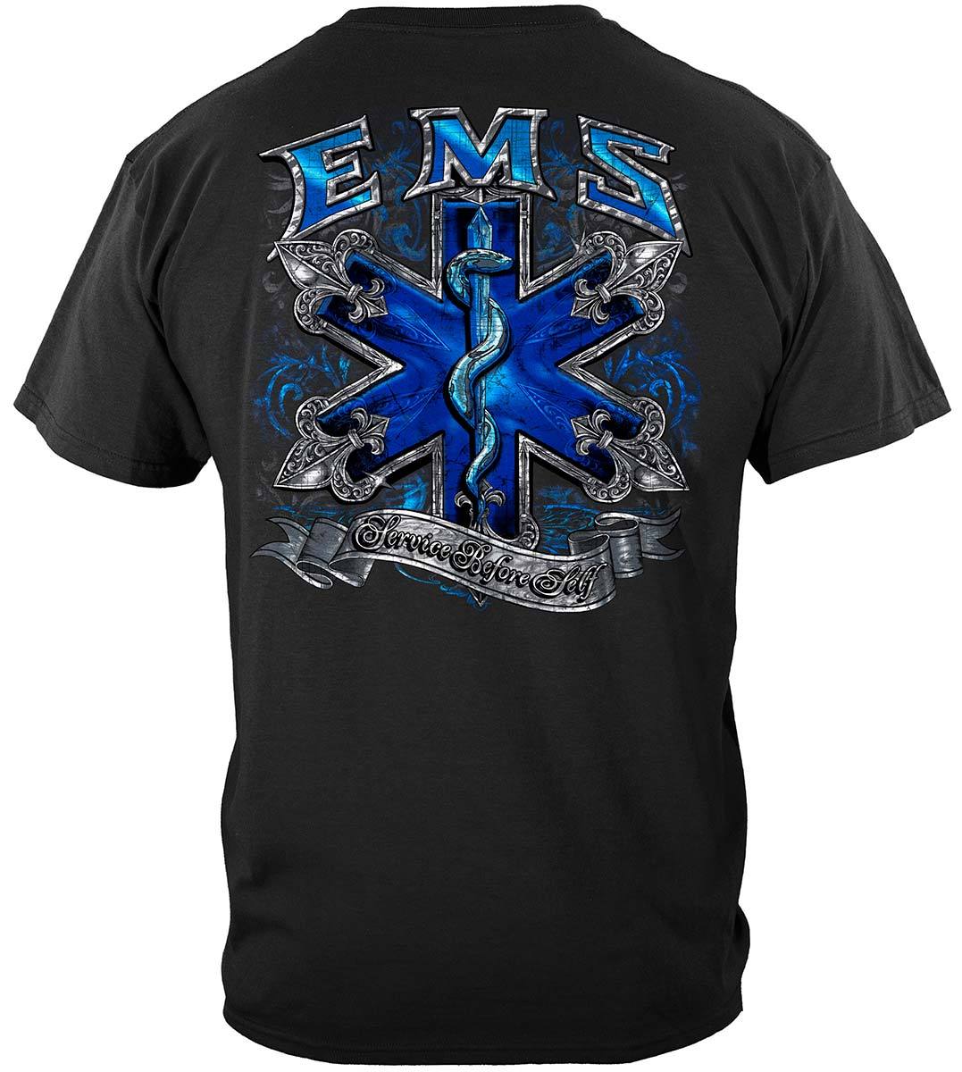 EMS Steel Silver Foil Premium Hooded Sweat Shirt