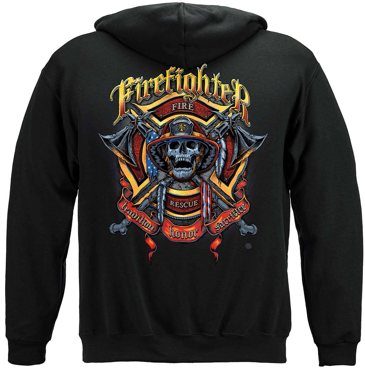 Firefighter Biker And Axes Premium Long Sleeves