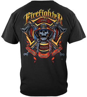 More Picture, Firefighter Biker And Axes Premium Long Sleeves