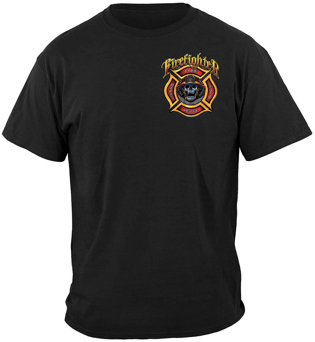 Firefighter Biker And Axes Premium T-Shirt