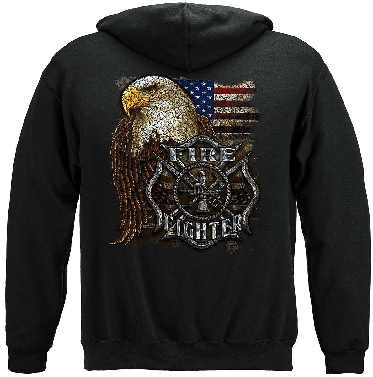 Firefighter Eagle And Flag Premium T-Shirt
