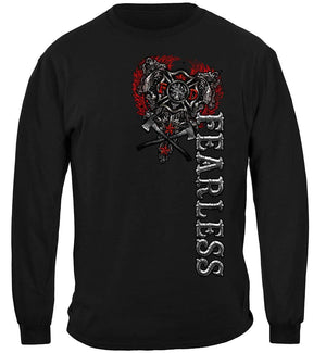 More Picture, Firefighter Fearless Silver Foil Premium Hooded Sweat Shirt