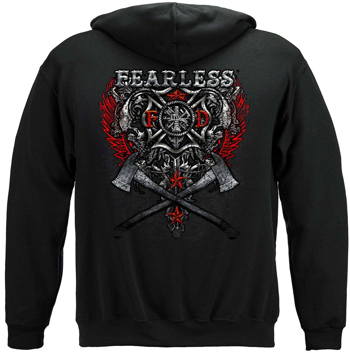Firefighter Fearless Silver Foil Premium Long Sleeves