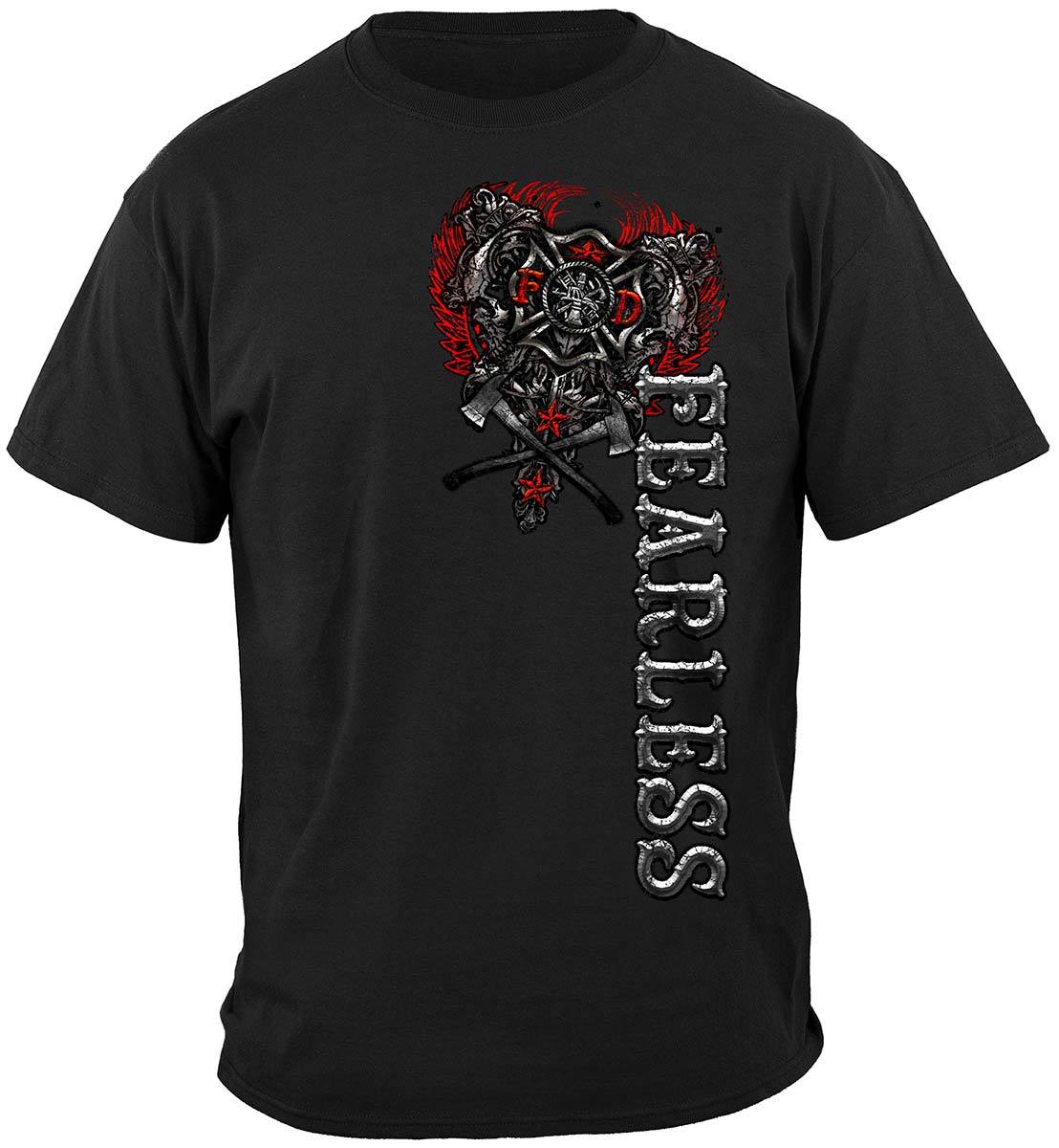 Firefighter Fearless Silver Foil Premium Hooded Sweat Shirt