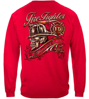 More Picture, Firefighter Skull American Classic Premium Long Sleeves