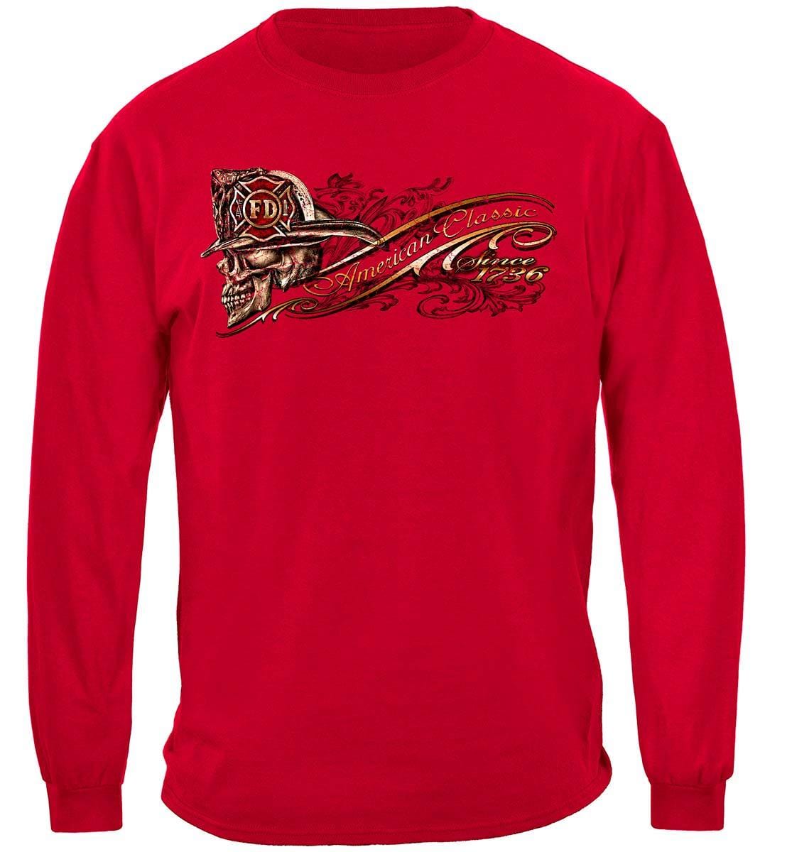 Firefighter Skull American Classic Premium Long Sleeves
