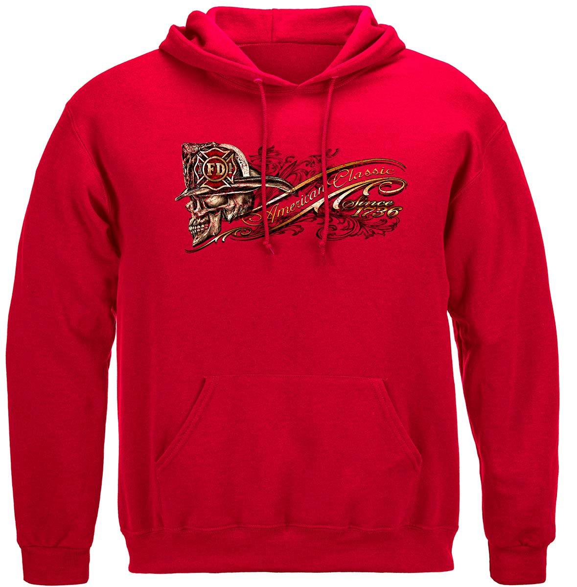 Firefighter Skull American Classic Premium Long Sleeves