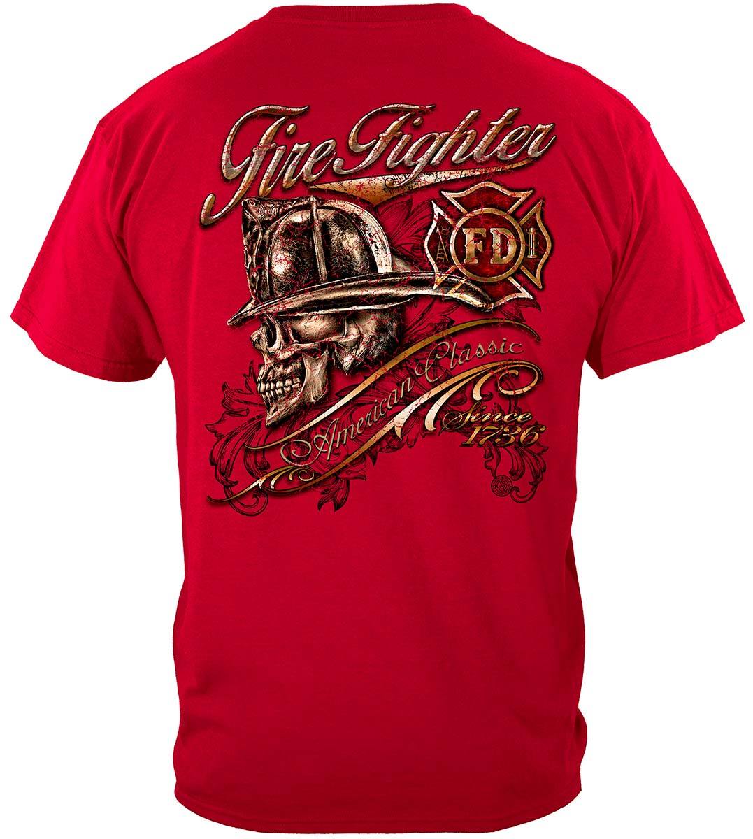 Firefighter Skull American Classic Premium T-Shirt