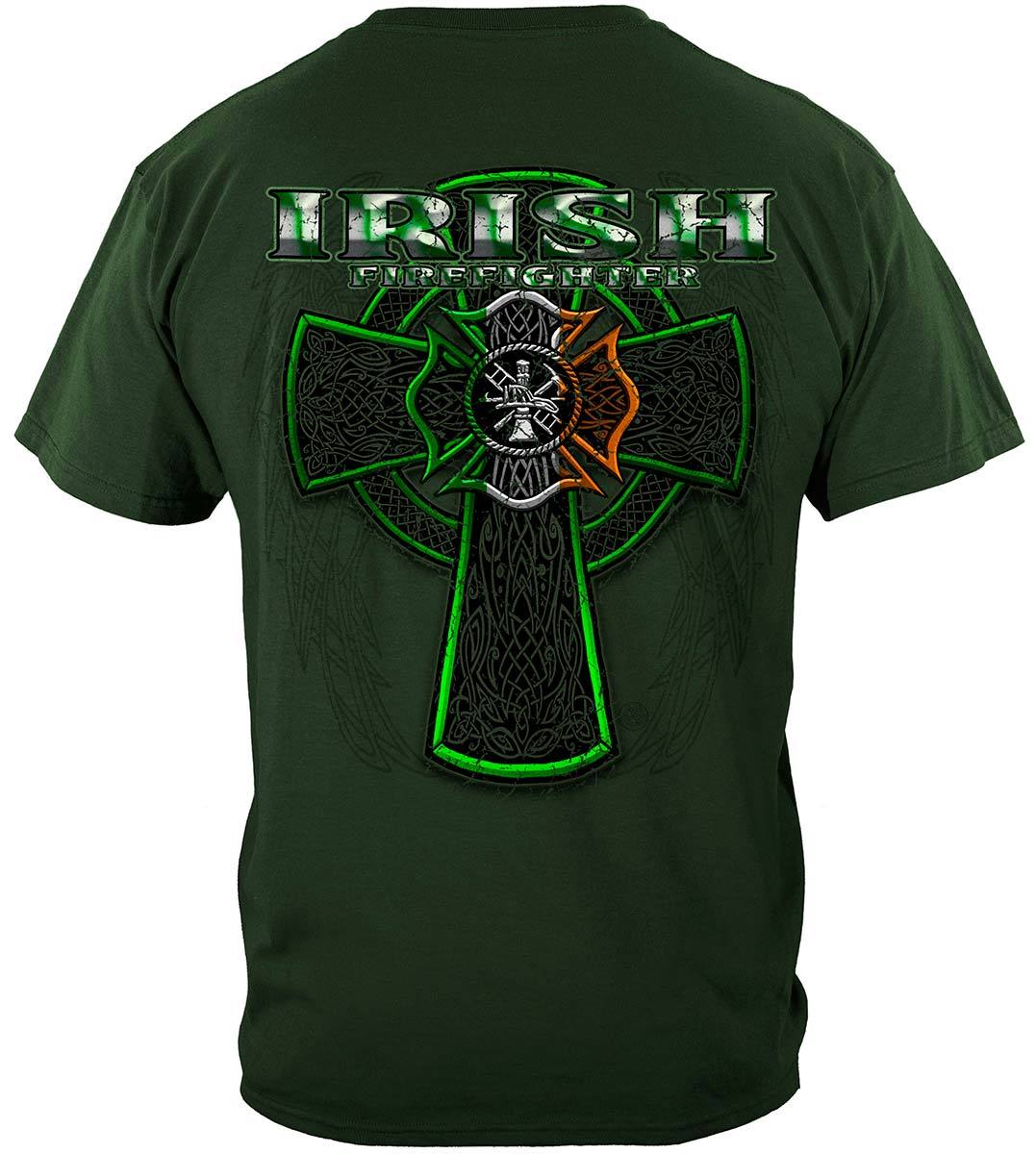 Firefighter Irish Green Foil Premium Long Sleeves