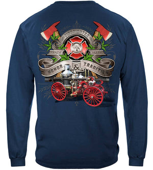 More Picture, Firefighter Traditional Anique Pump Truck Premium Long Sleeves