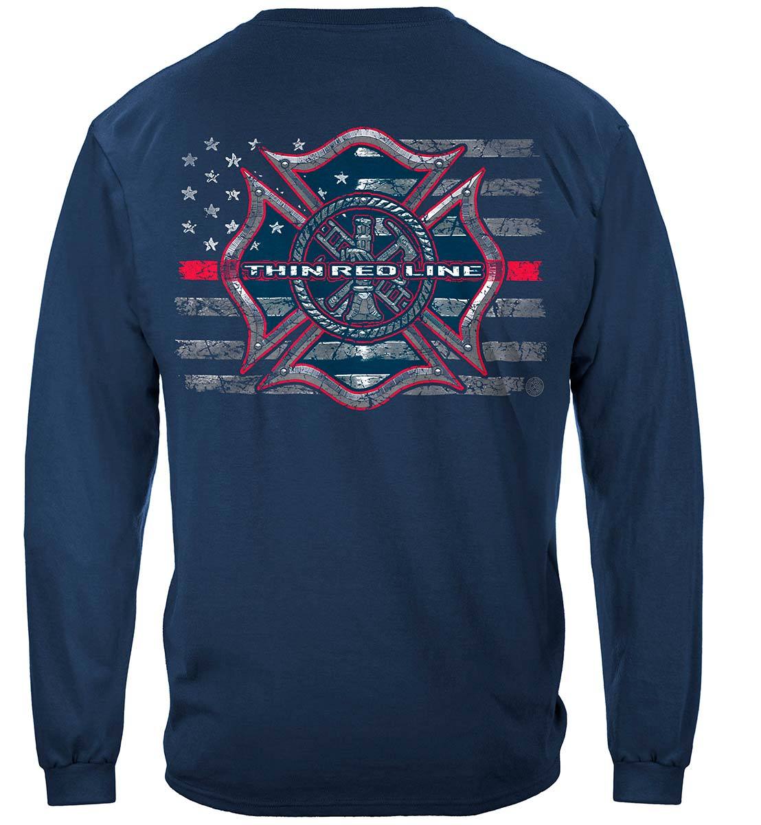 Thin Red Line Firefighter Premium Hooded Sweat Shirt