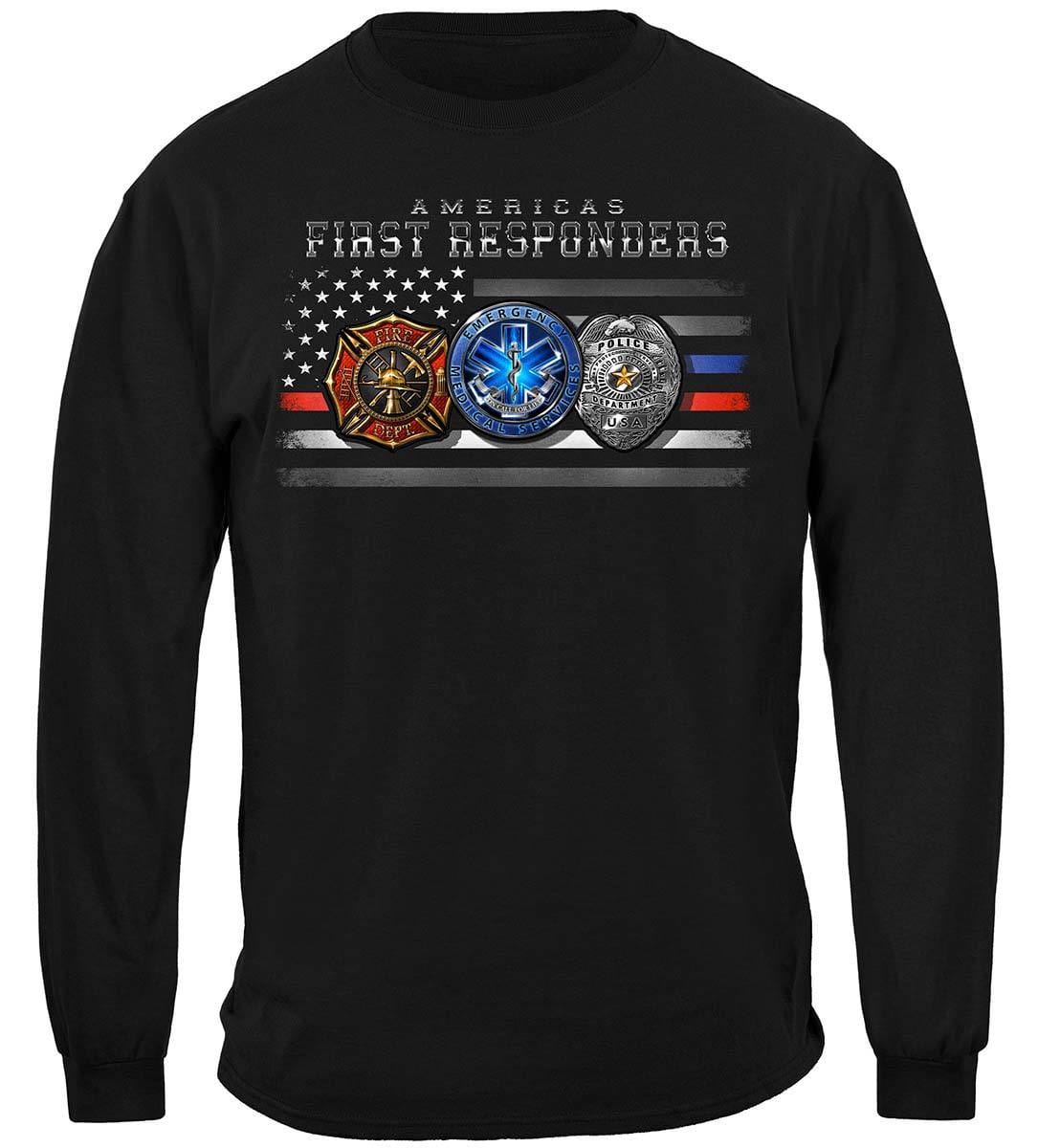 First Responder Flag of Honor Premium Hooded Sweat Shirt