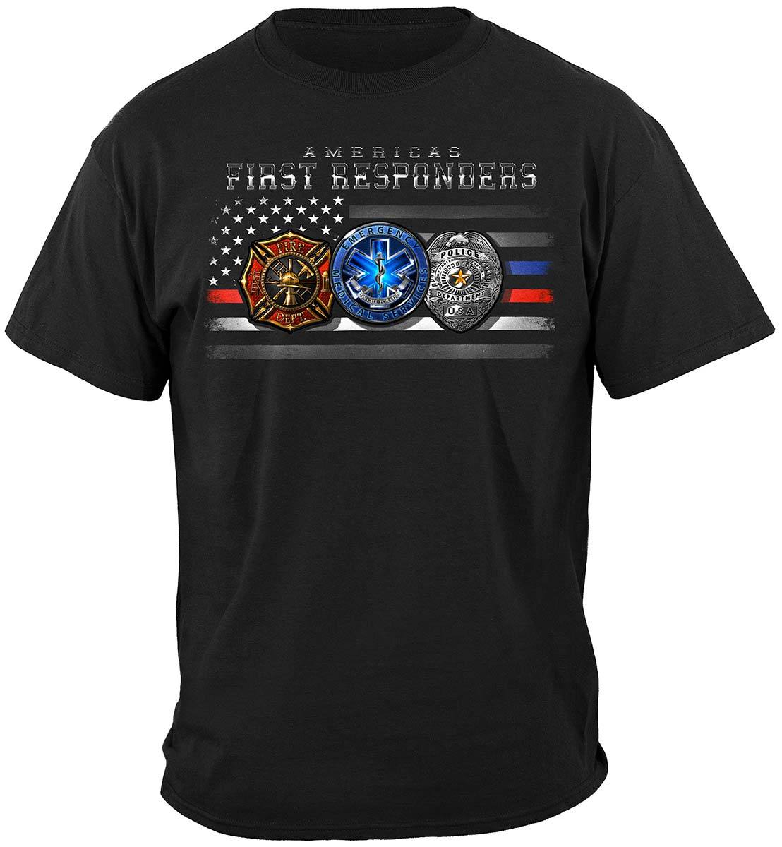 First Responder Flag of Honor Premium Hooded Sweat Shirt