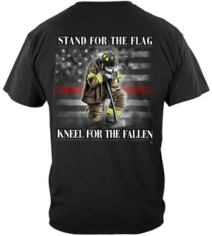 More Picture, Firefighter I Stand for the Flag kneel for the fallen Premium Hooded Sweat Shirt