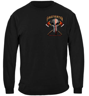 More Picture, American Pride Firefighter Skull of Freedom Premium Hooded Sweat Shirt