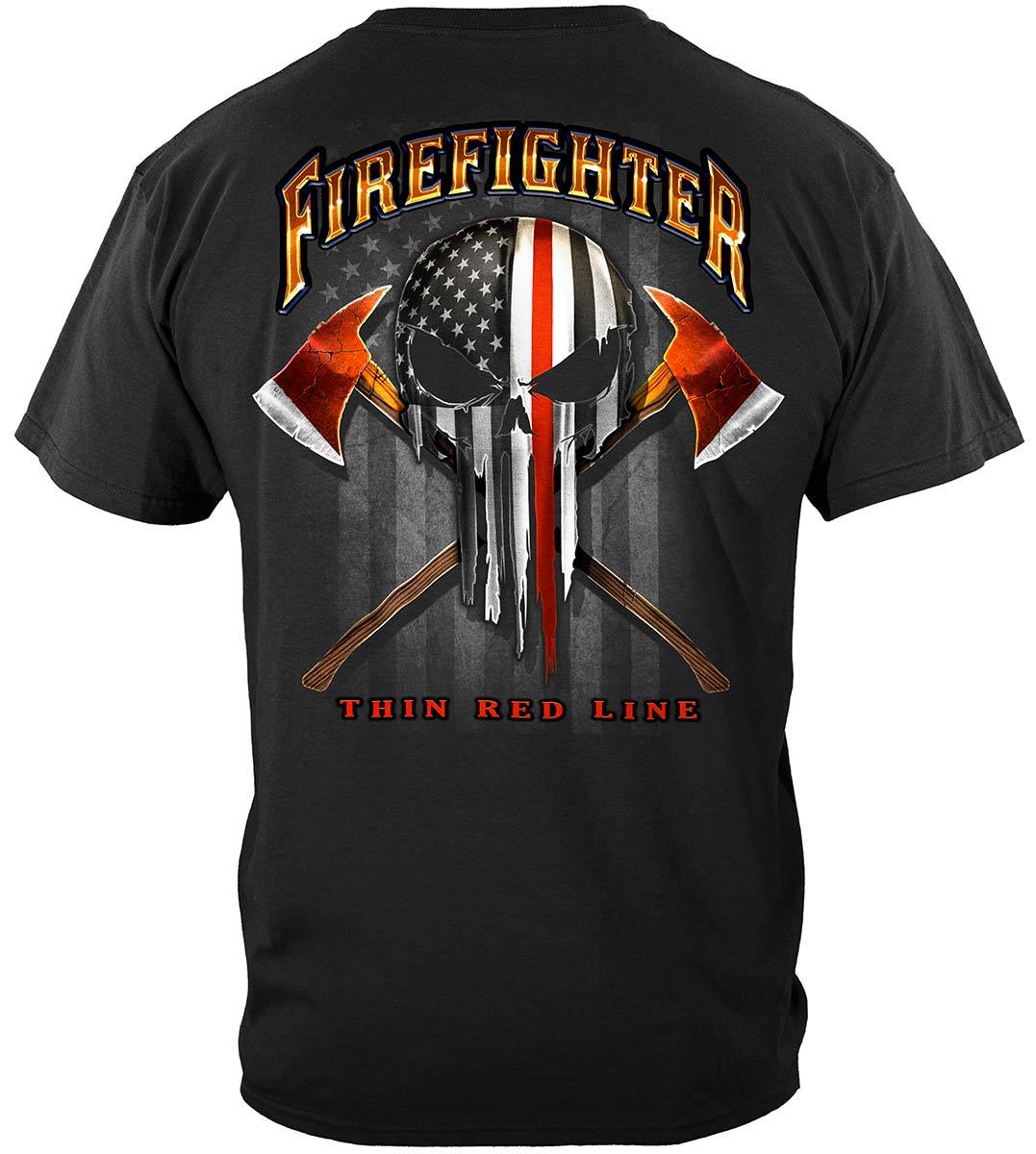 American Pride Firefighter Skull of Freedom Premium T-Shirt