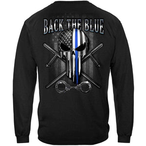 More Picture, Law Enforcement Back the Blue Freedom Skull Premium T-Shirt