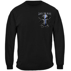 More Picture, Law Enforcement Back the Blue Freedom Skull Premium Long Sleeves