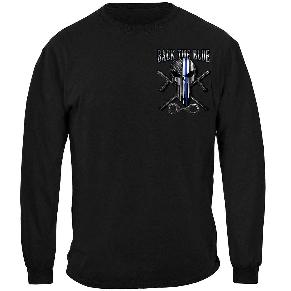 Law Enforcement Back the Blue Freedom Skull Premium T-Shirt