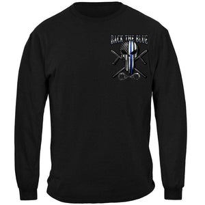 More Picture, Law Enforcement Back the Blue Freedom Skull Premium T-Shirt