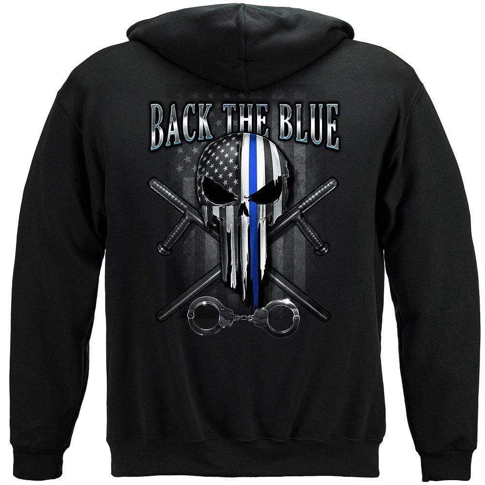 Law Enforcement Back the Blue Freedom Skull Premium T-Shirt