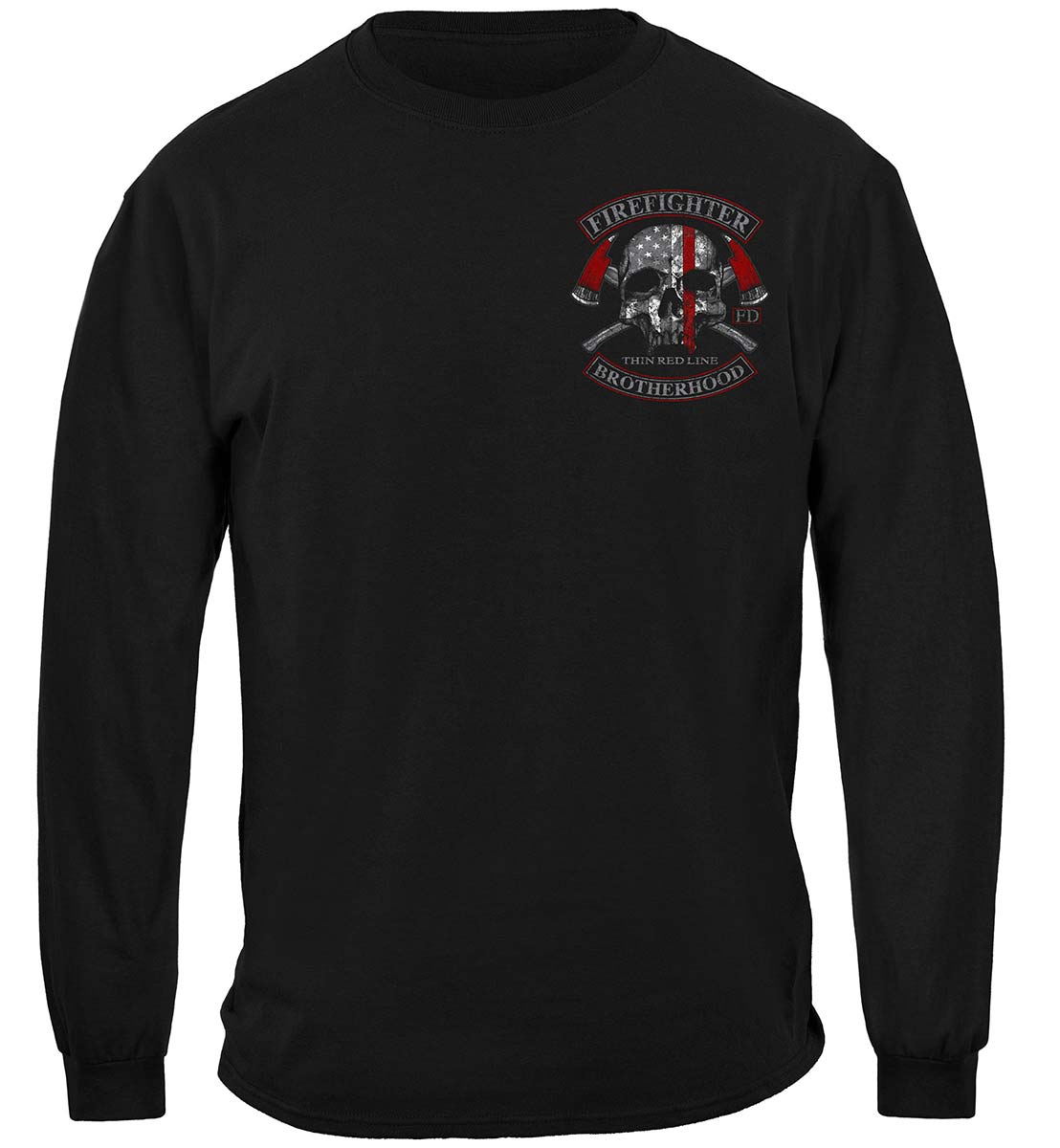 Firefighter Brotherhood Skull thin Red line Premium T-Shirt