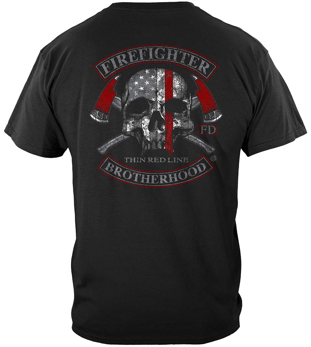 Firefighter Brotherhood Skull thin Red line Premium T-Shirt