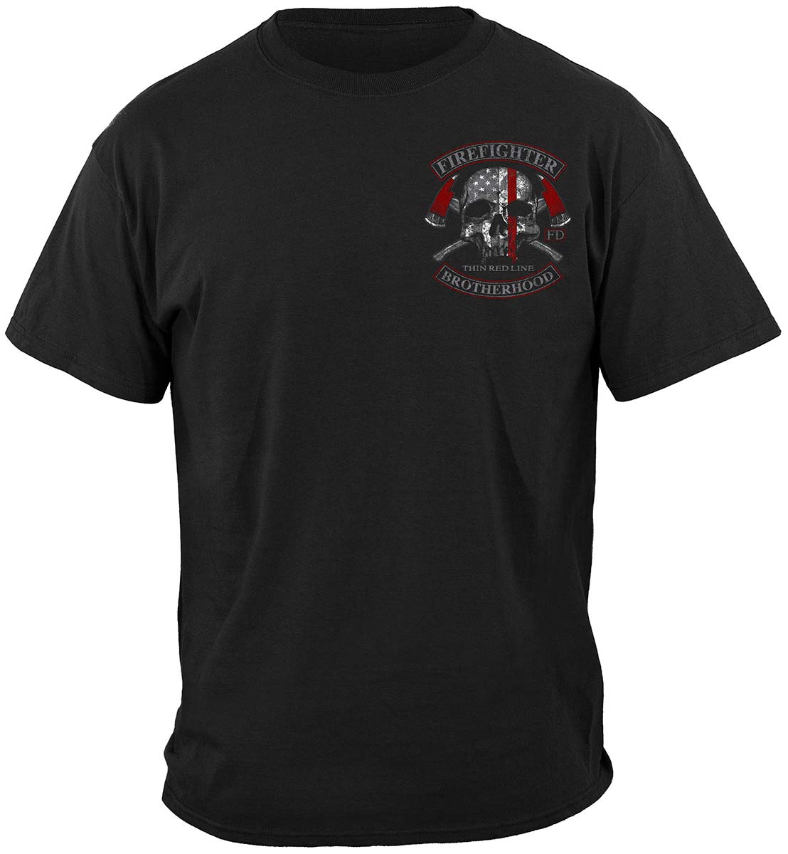 Firefighter Brotherhood Skull thin Red line Premium T-Shirt