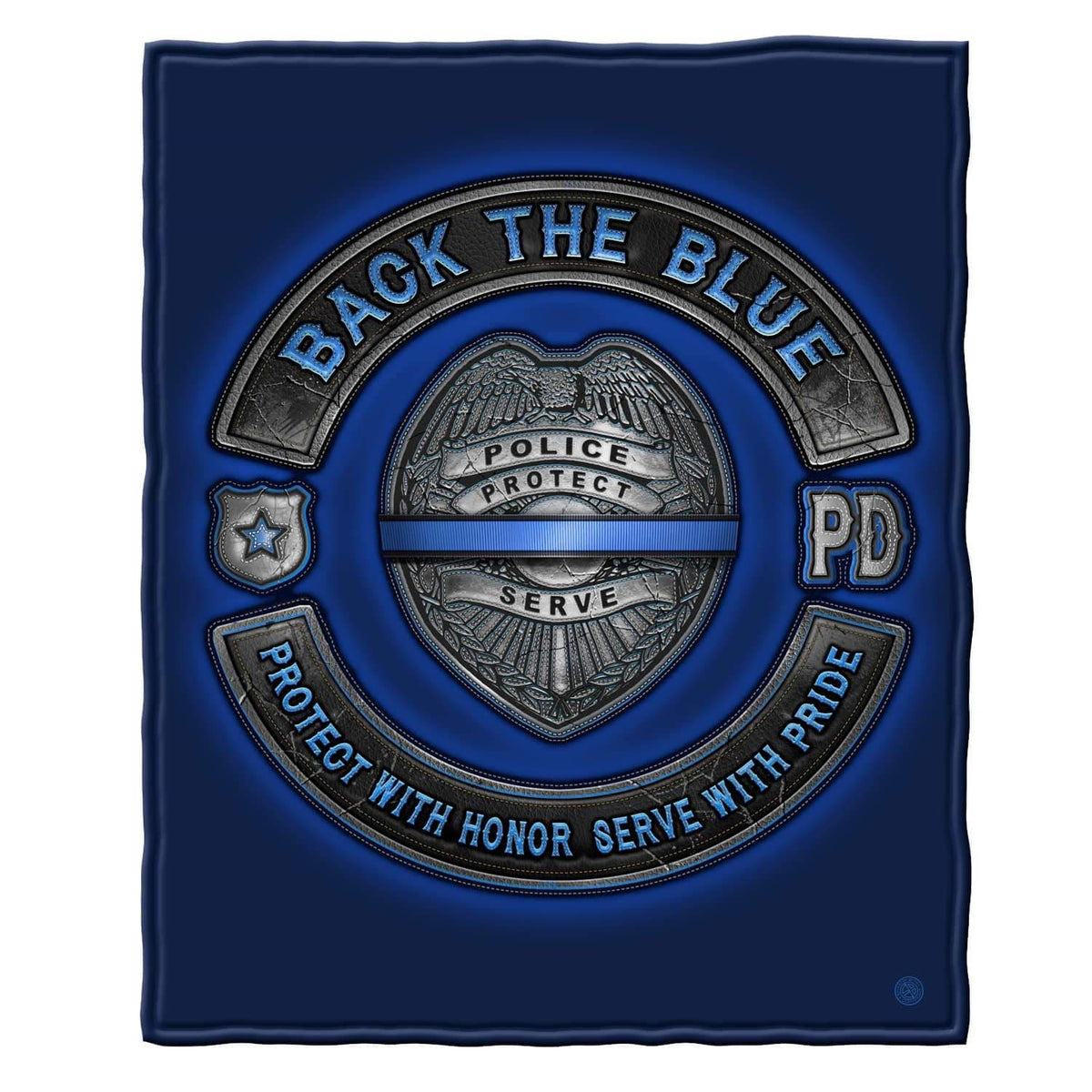 Back the Blue Law Enforcement Blue Lives Matter Premium Plush Blanket