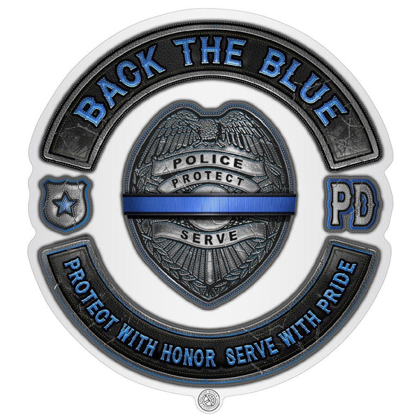 Law Enforcement Reflective Decals | Police, Cop & Thin Blue Line Bumper ...